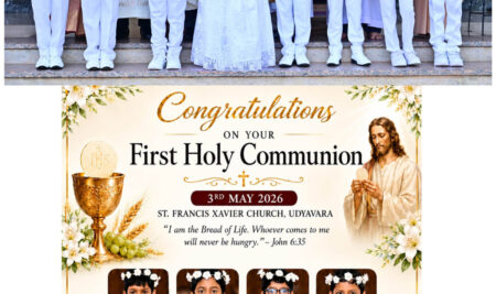 First Holy Communion Celebration at St. Francis Xavier Church, Udyavar